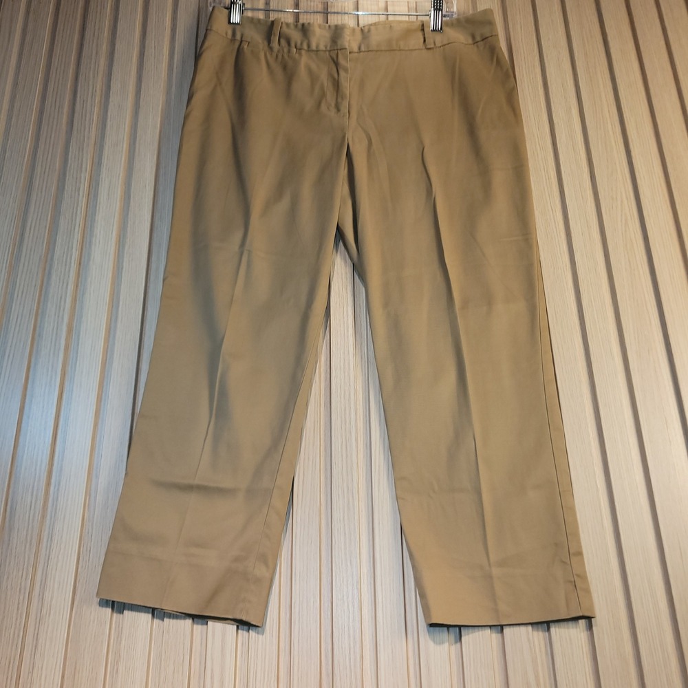 Talbots Signature Chino Pants Women 8P Tan Khaki Good Straight Leg Cotton Blend